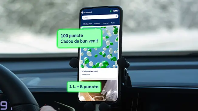 phone in car with open mystation app